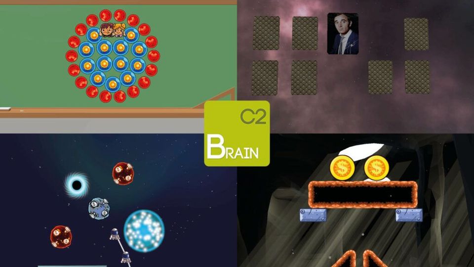 Montage kognitiver C2Brain-Spiele in Virtual Reality