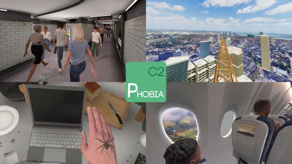 Montage de scènes thérapeutiques C2Phobia en réalité virtuelle