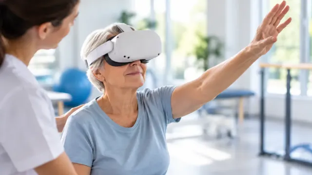 Casque de réalité virtuelle en rééducation