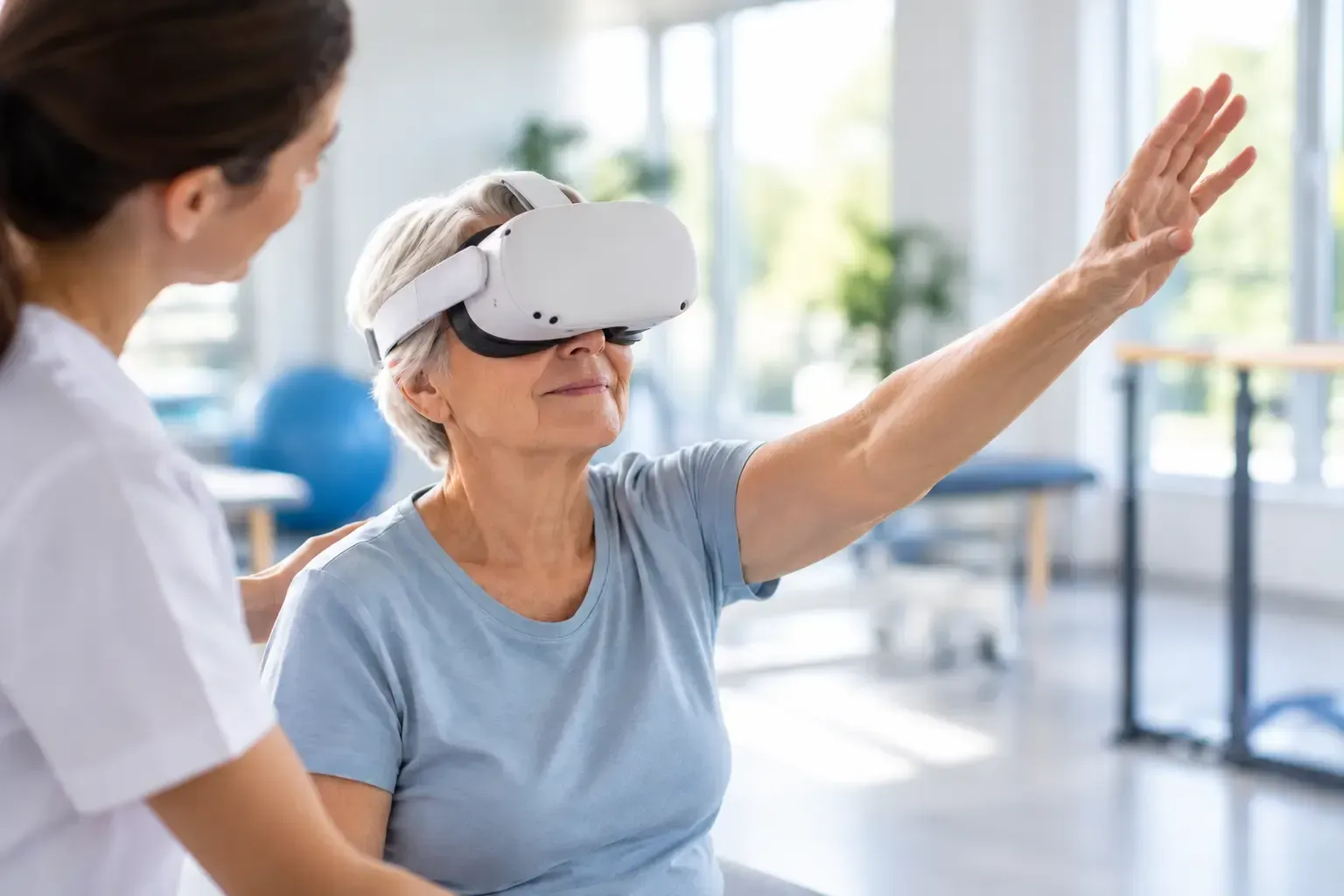 Casque de réalité virtuelle en rééducation