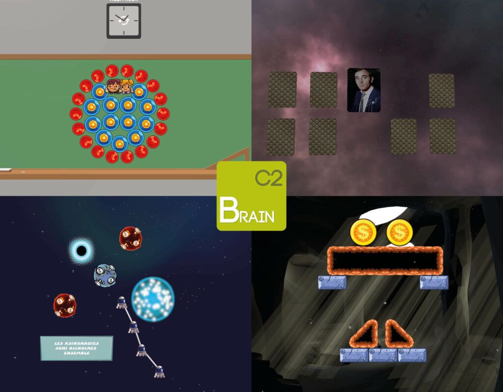 Montage de jeux cognitifs C2Brain en réalité virtuelle