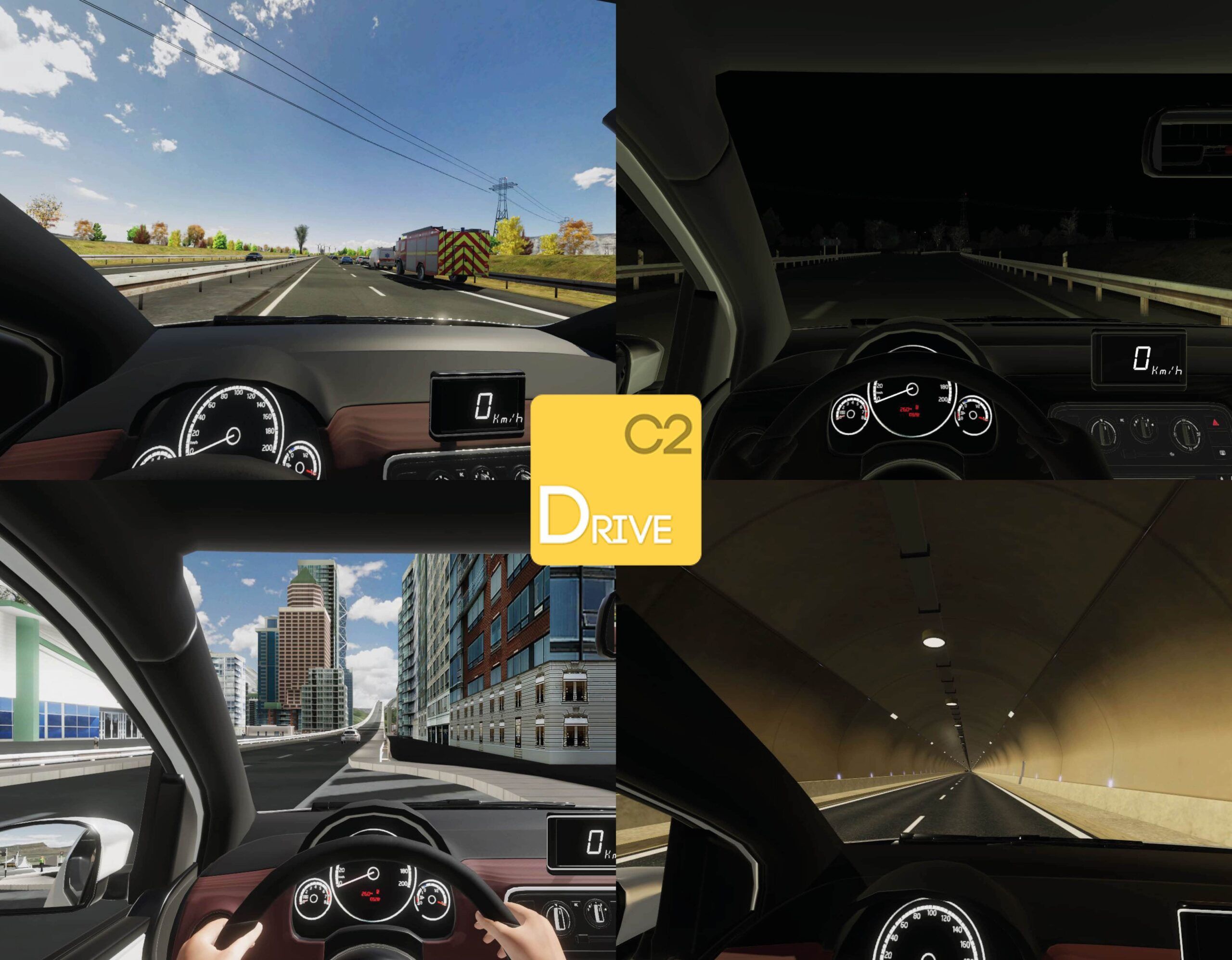 Montaje de simulaciones de conducción C2Drive