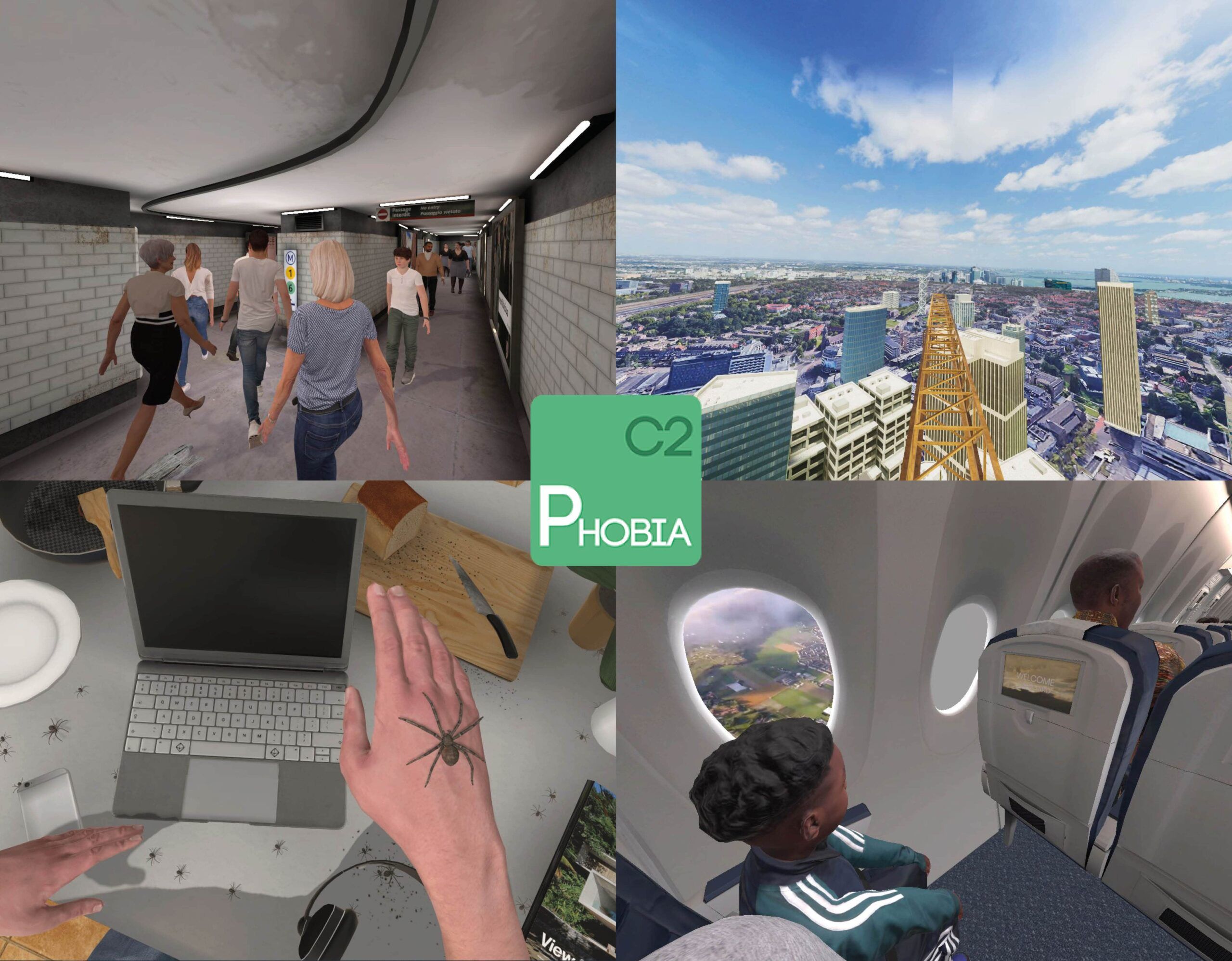 Montage therapeutischer C2Phobia-Szenen in Virtual Reality