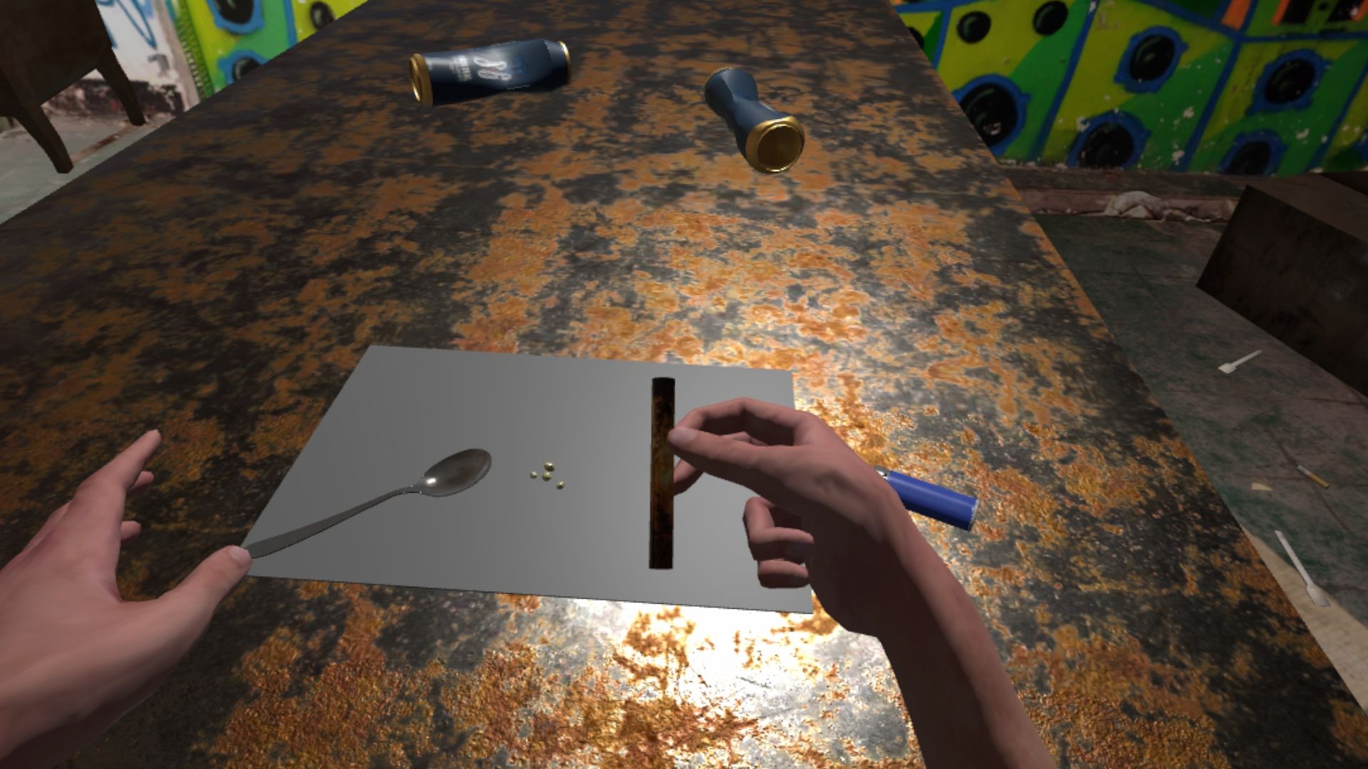 Consommation de crack dans un squat en réalité virtuelle