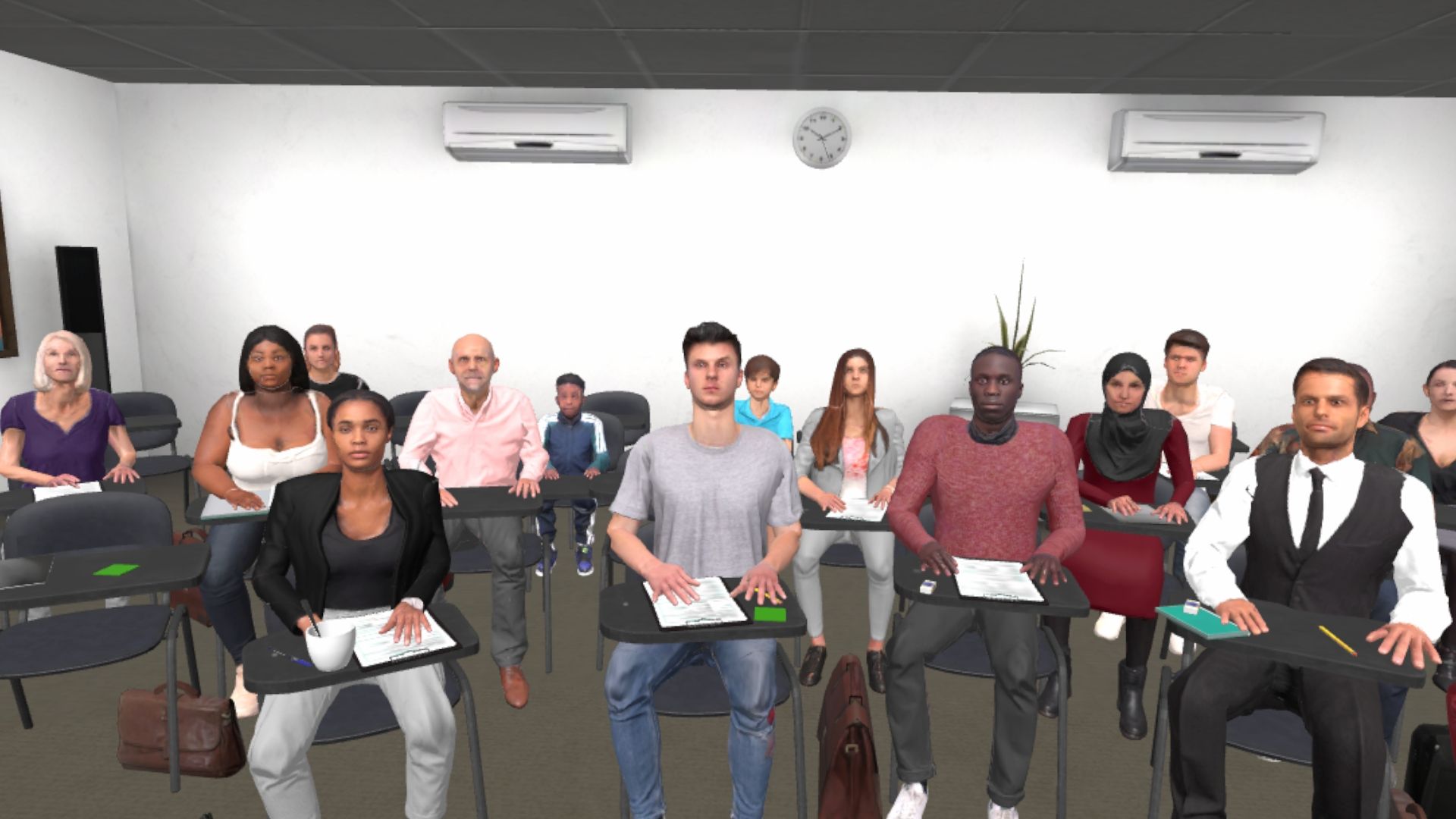 Public assis dans une salle de conférence