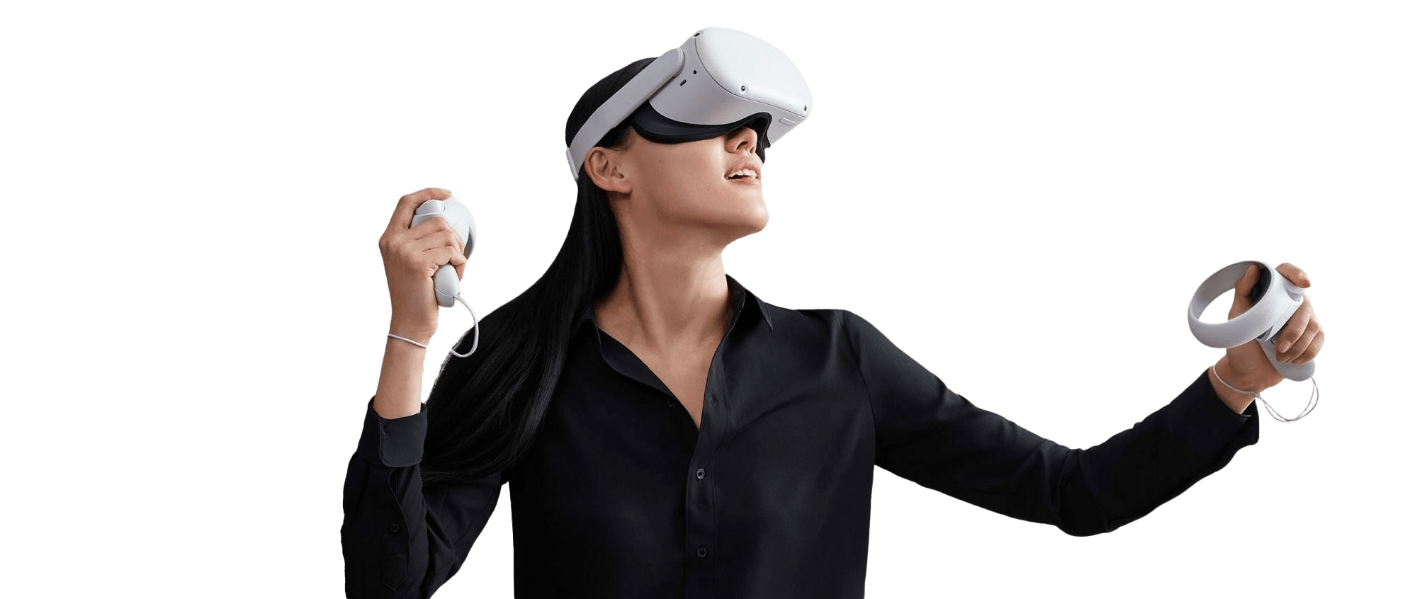 Frau mit einem Virtual-Reality-Headset