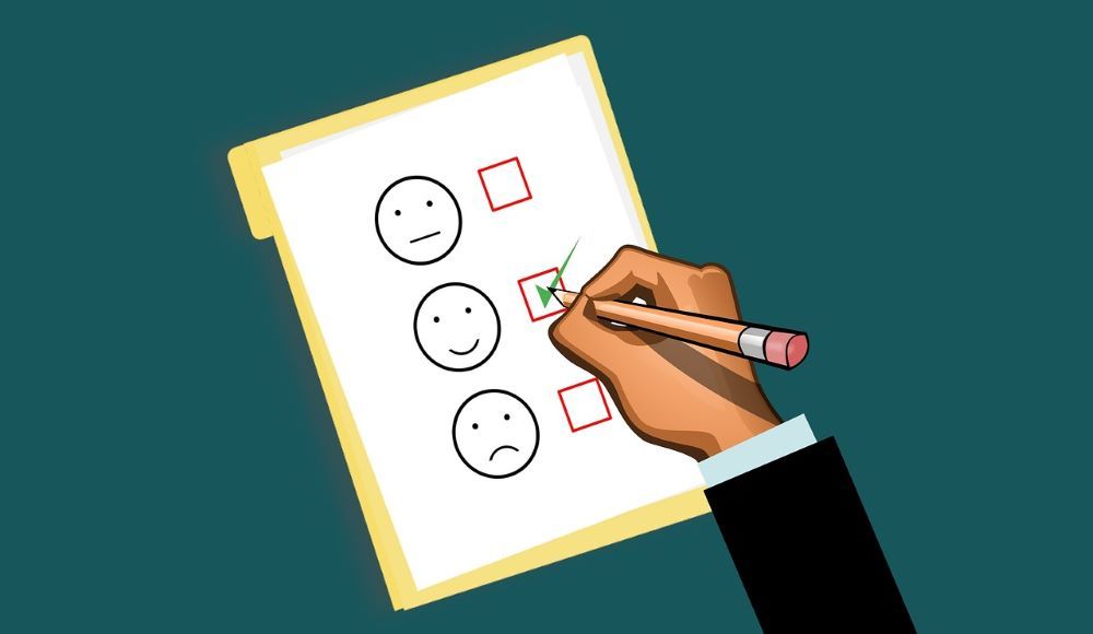 Ilustración de un cuestionario sobre emociones positivas